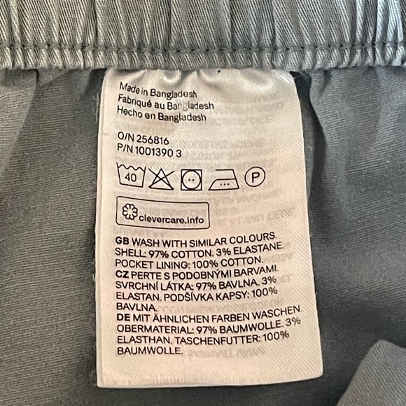 H&M Women’s Paperbag Waist Shorts Green Size Small Elastic Waist Pockets Casual - Picture 4 of 6